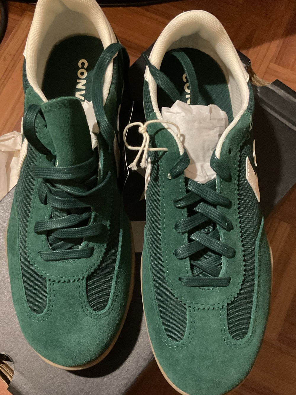 Converse UniSex Run Star Trainer Ox Green Suede & Textile Low-Top Sneakers - Picture 4 of 8